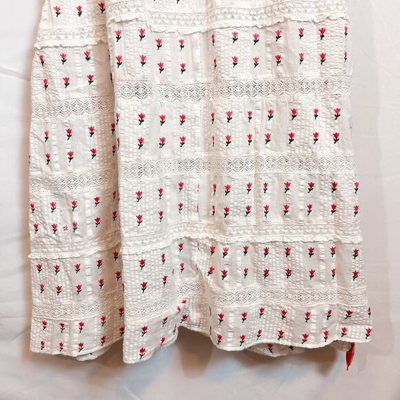 NWT LOVESHACKFANCY White Lace Floral Garden Fabiana Maxi Dress Sz. 2 - Picture 13 of 14
